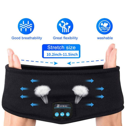 Music Headband Bluetooth Eye Mask Yoga Running Sleep Headphones(Black) - Eye Masks by PMC Jewellery | Online Shopping South Africa | PMC Jewellery