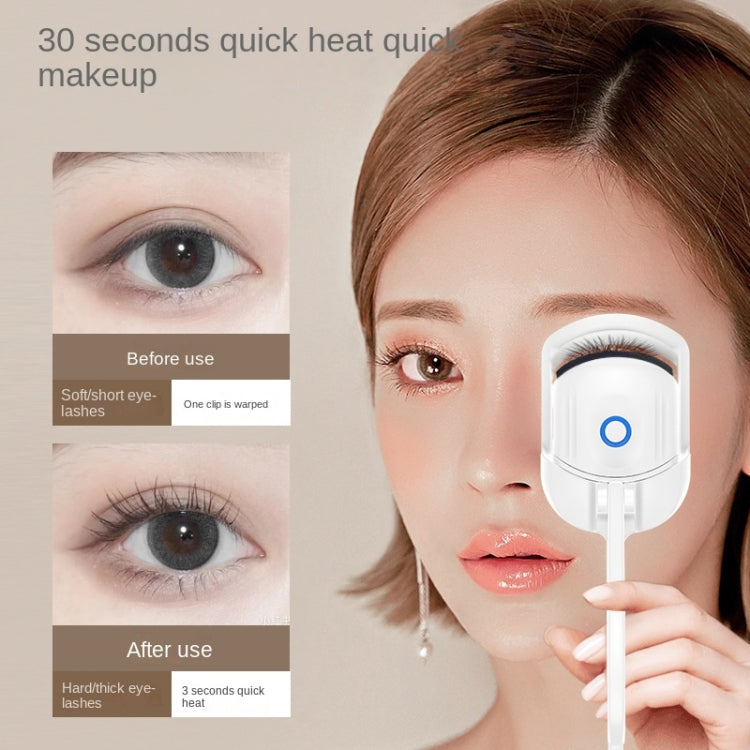 Electric Heated Eyelash Curler Temperature Adjustable Quick Heat Eyelash Curling Clamp(White) - Eyes by PMC Jewellery | Online Shopping South Africa | PMC Jewellery