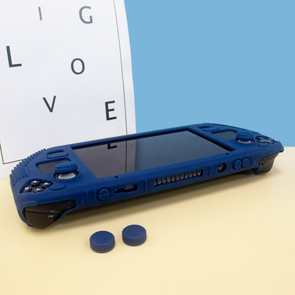 For Steam Deck V V4-1 Pocket Consoles Silicone Non-slip Protective Case with Holder Function(Blue) - Accessories by PMC Jewellery | Online Shopping South Africa | PMC Jewellery