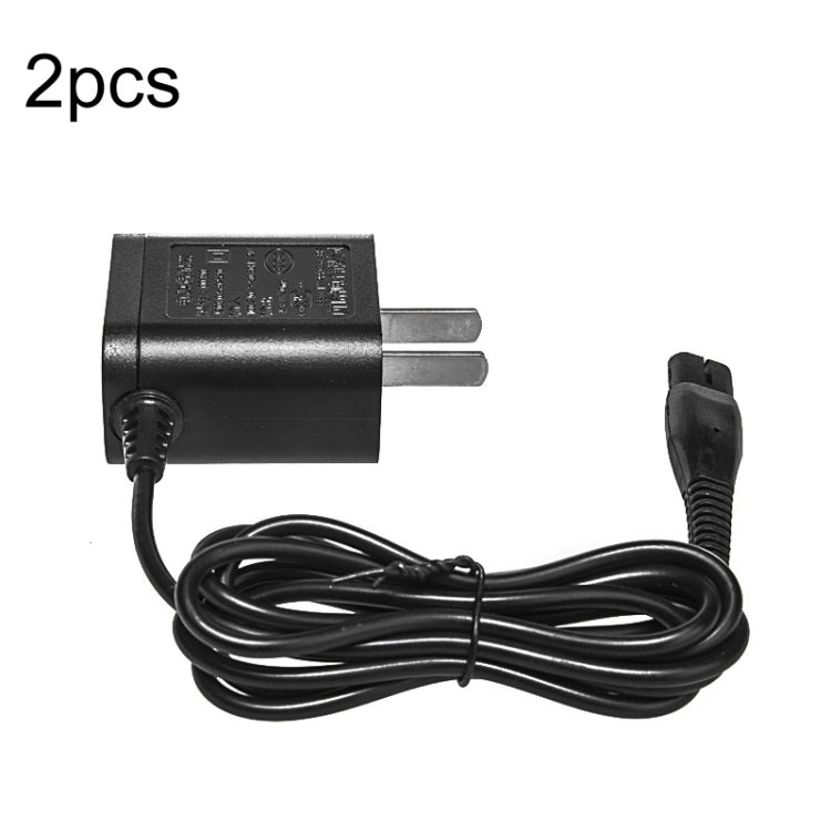 2pcs A00390 4.3V Shaver Adapter Charger for PHILIPS RQ310 RQ312 RQ311 RQ338 RQ331 S510 S511,US Plug - Accessories by PMC Jewellery | Online Shopping South Africa | PMC Jewellery