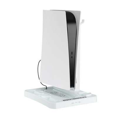 For PS5 ipaly Host Multifunctional Cooling Base VR2 Handle Charging Stand Disc Storage Rack(White) - Holder by ipaly | Online Shopping South Africa | PMC Jewellery