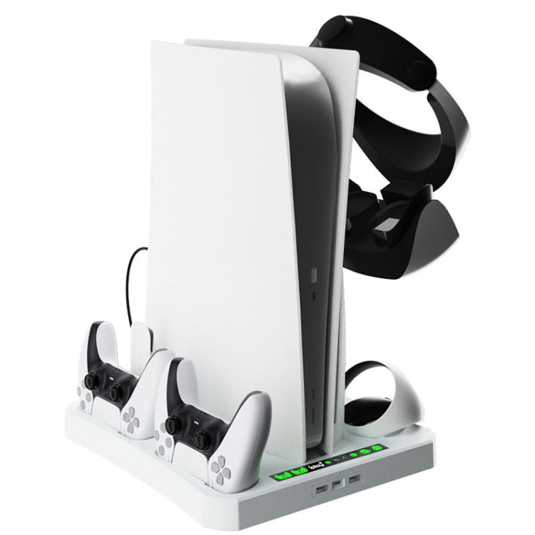 For PS5 ipaly Host Multifunctional Cooling Base VR2 Handle Charging Stand Disc Storage Rack(White) - Holder by ipaly | Online Shopping South Africa | PMC Jewellery