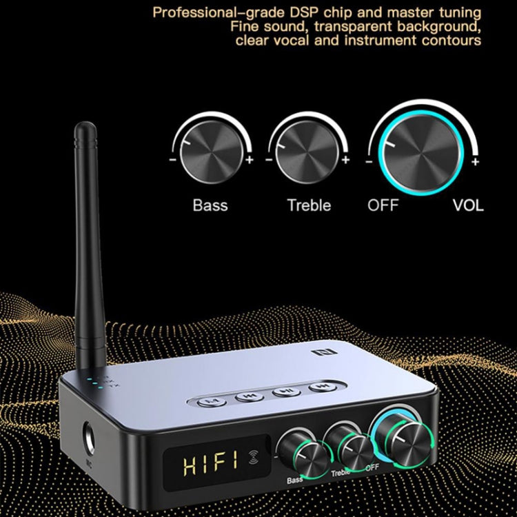 M9 Pro 5.1 Bluetooth Receiver Launcher FM Radio 4 In 1 NFC Audio Adapter - Audio Receiver Transmitter by PMC TechLife | Online Shopping South Africa | PMC TechLife | Buy Now Pay Later Mobicred