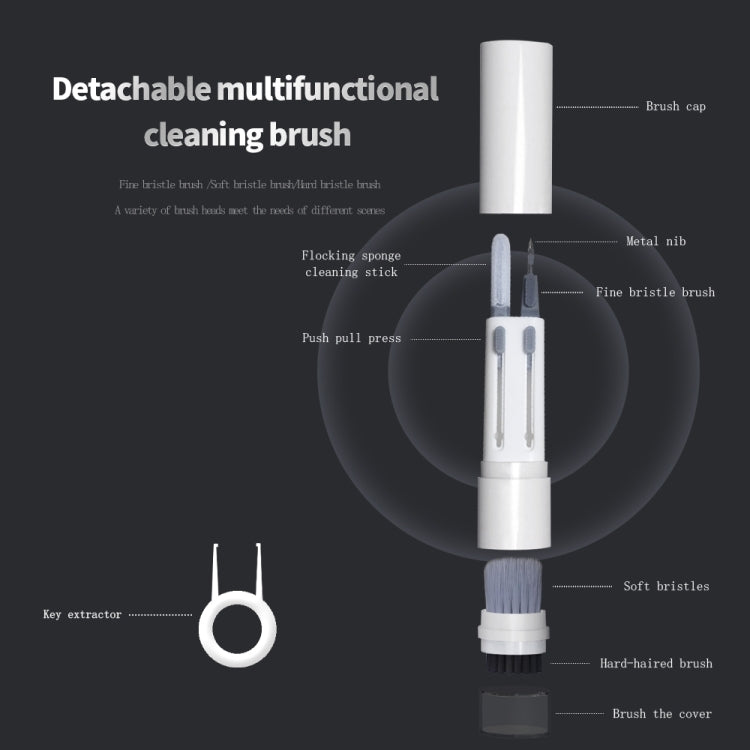 SYT-05 6-in-1 Bluetooth Earphone Clean Pen Brush Computer Keyboard Cleaning Tool - Other Accessories by PMC TechLife | Online Shopping South Africa | PMC TechLife