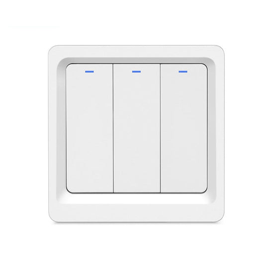 Tuya ZigBee Smart Single-fire Zero-fire Sharing Switch Phone Control Voice Panel EU Plug, Spec: 3 Buttons - Smart Switch by PMC Jewellery | Online Shopping South Africa | PMC Jewellery
