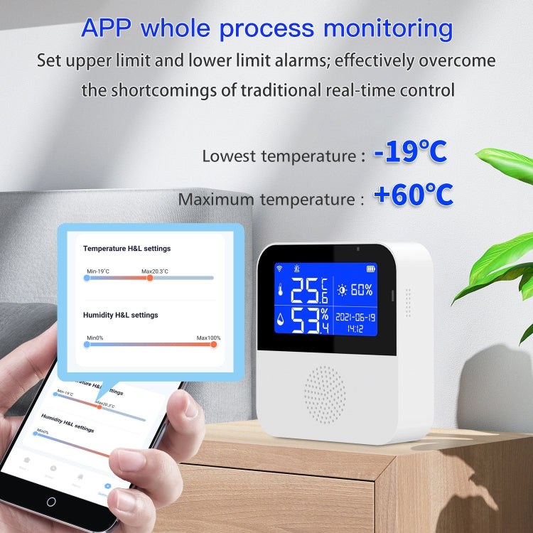 Tuya WIFI Temperature And Humidity Sensor With 2.9inch LCD Display,Spec: With Sensing Line - Home Automation Modules by PMC Jewellery | Online Shopping South Africa | PMC Jewellery