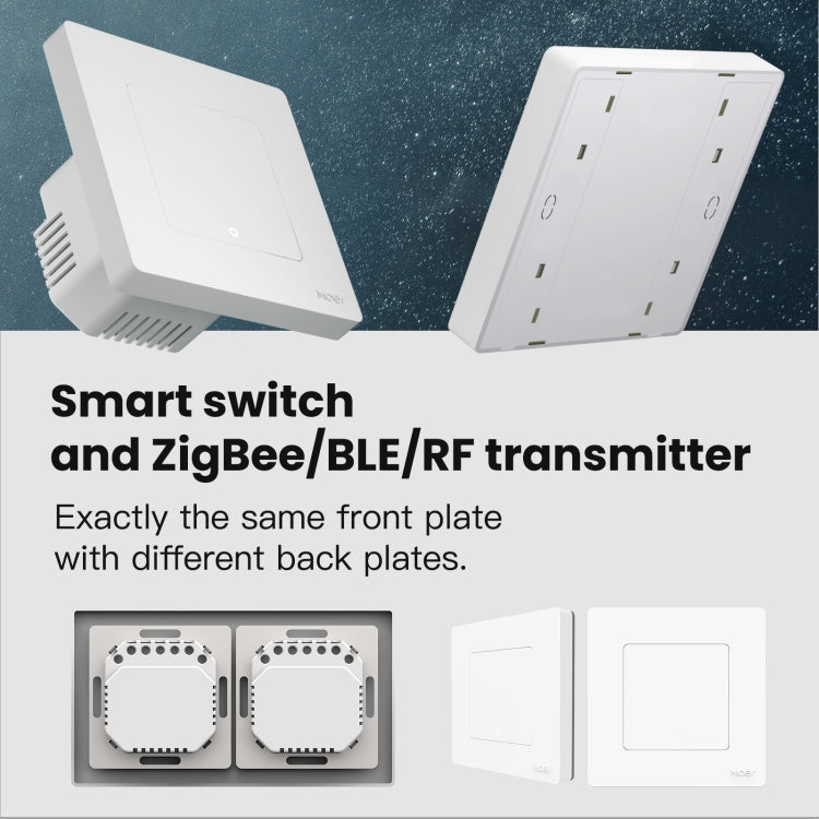 Tuya ZigBee Smart Single-fire Zero-fire Sharing Timing Voice Wall Switch EU Plug, Style: 3  Ways (White) - Smart Switch by PMC TechLife | Online Shopping South Africa | PMC TechLife