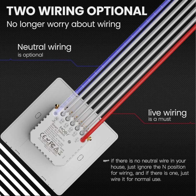 Tuya ZigBee Smart Single-fire Zero-fire Sharing Timing Voice Wall Switch EU Plug, Style: 2 Ways (Gray) - Smart Switch by PMC TechLife | Online Shopping South Africa | PMC TechLife