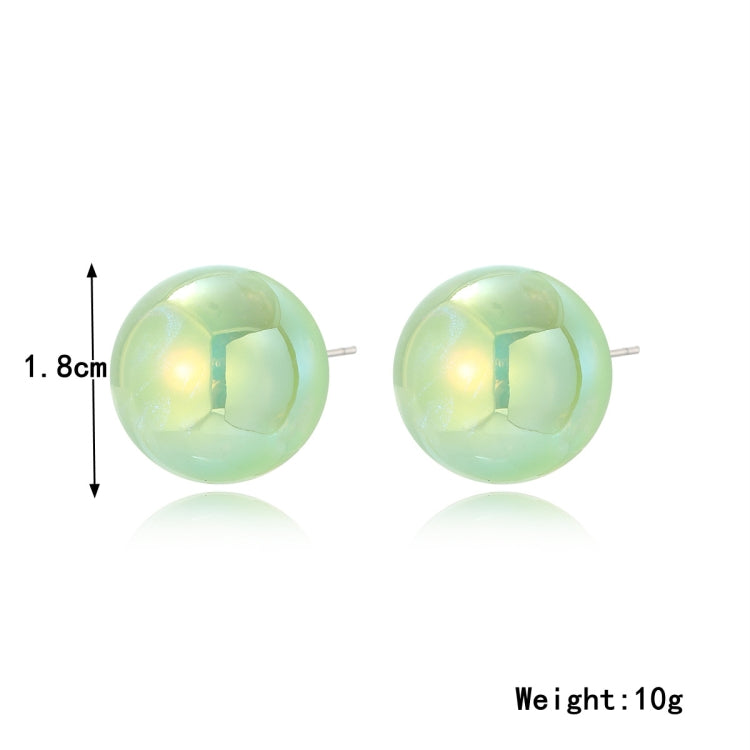 E2209-10 Green Round Beads Stud Earrings Jewelry - Clothing & Beauty by PMC Jewellery | Online Shopping South Africa | PMC Jewellery