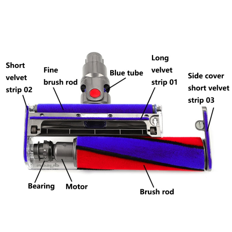 For Dyson V6-V11 Motor Bearing Vacuum Cleaner Soft Roller Head Parts - Dyson Accessories by PMC Jewellery | Online Shopping South Africa | PMC Jewellery