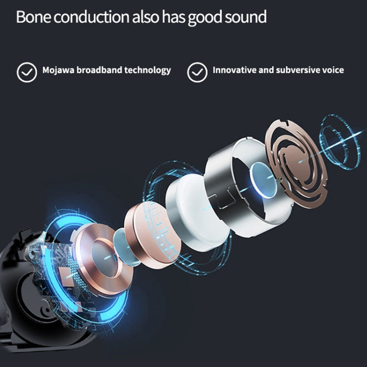 M1S Bone Conduction Stereo Vibrator Speaker Bluetooth Earphones(Green) - Bluetooth Earphone by PMC TechLife | Online Shopping South Africa | PMC TechLife