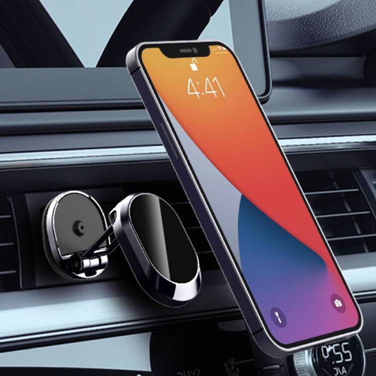 U18 Mini Car Foldable Rotating Magnetic Mobile Phone Navigation Holder(Silver) - Car Holders by PMC Jewellery | Online Shopping South Africa | PMC Jewellery