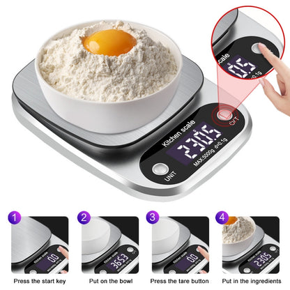 Small Multifunctional Kitchen High Precision Electronic Scale LCD Digital Display Food Scale, Model: 3kg/ 0.1g - Kitchen Scales by PMC Jewellery | Online Shopping South Africa | PMC Jewellery