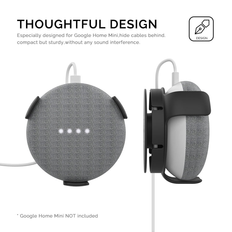 For Google Home Mini AhaStyle PT62 Wall Bracket Smart Speaker Bracket White - free shipping - PMC TechLife - Order now!