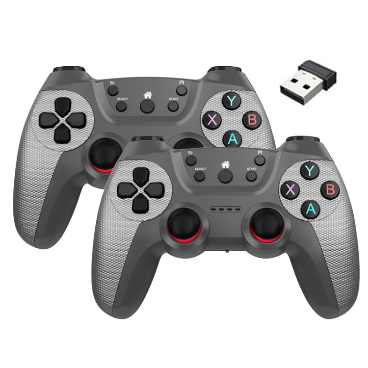 KM-029   2.4G One for Two Doubles Wireless Controller Support PC / Linux / Android / TVbox(Elegant Silver) - Gamepads by PMC Jewellery | Online Shopping South Africa | PMC Jewellery