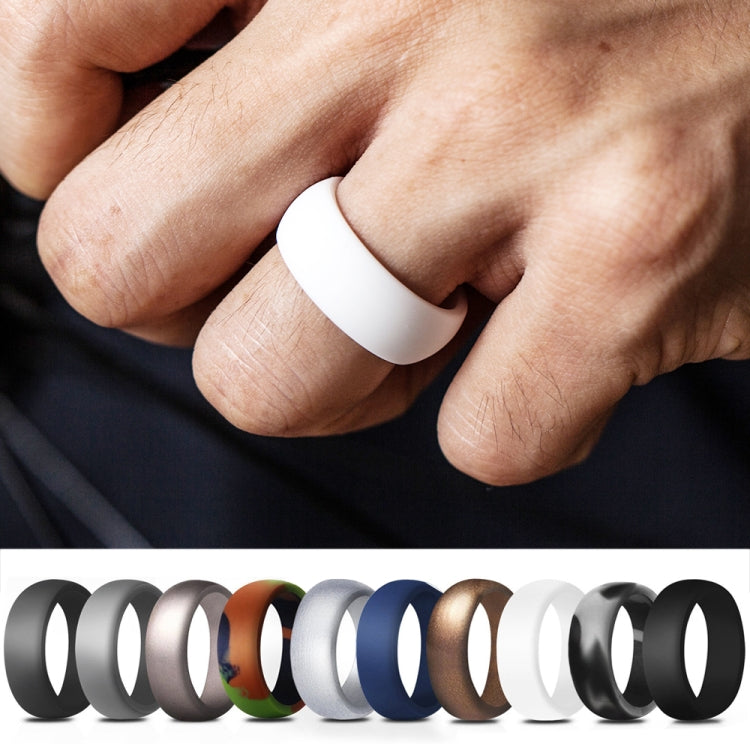 SiR013 8.7mm Curved Outdoor Sports Silicone Ring, Size: No.10(Black) - Rings by PMC Jewellery | Online Shopping South Africa | PMC Jewellery