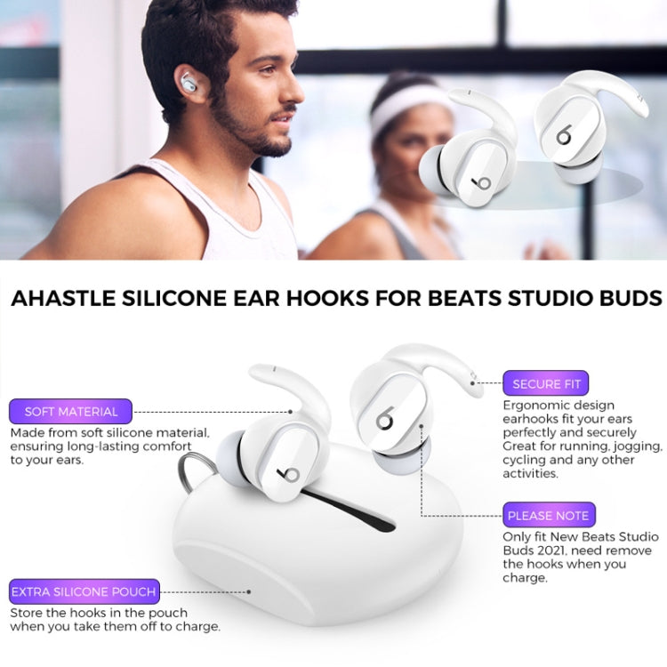 For Beats Studio Buds AhaStyle PT172 Earphone Silicone Ear Caps, Style: Earcap (Black) - Anti-dust & Ear Caps by AhaStyle | Online Shopping South Africa | PMC Jewellery