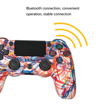 For PS4 Wireless Bluetooth Game Controller With Light Strip Dual Vibration Game Handle(Line) - Gamepads by PMC Jewellery | Online Shopping South Africa | PMC Jewellery