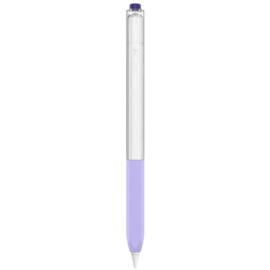 For Apple Pencil 2 AhaStyle PT-LC05 Jelly Style Translucent Silicone Protective Pen Case(Purple) - Pencil Accessories by AhaStyle | Online Shopping South Africa | PMC Jewellery