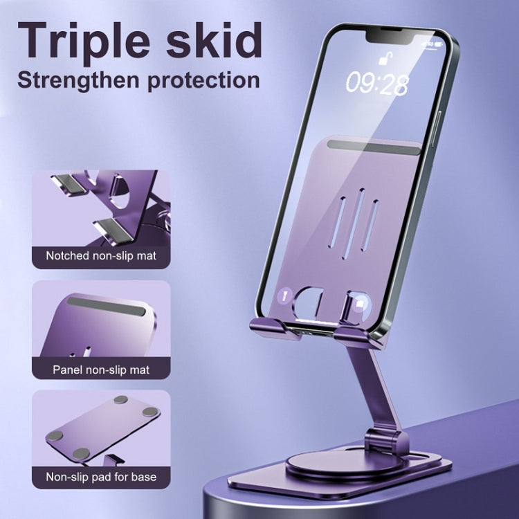 Desktop 360-degree Rotating Foldable Mobile Phone Holder, Color: Metal Purple - Desktop Holder by PMC TechLife | Online Shopping South Africa | PMC TechLife