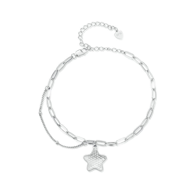 BSB137 925 Sterling Silver Sparkling Star Bracelet - Bracelets by PMC Jewellery | Online Shopping South Africa | PMC Jewellery