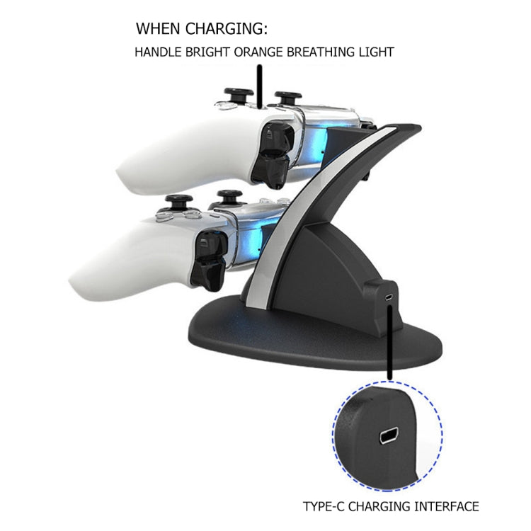 iplay HBP-253 For PS5 Game Wireless Handle Double Charging Base Placement Bracket(Black) - free shipping - PMC TechLife - Order now!