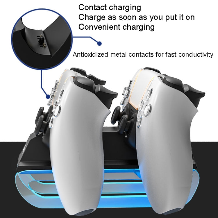 iplay HBP-289 For PS5 Game Handle Dual Seat Charger Touch Point Charging Base(Black) - Charger & Power by iplay | Online Shopping South Africa | PMC TechLife | Buy Now Pay Later Mobicred