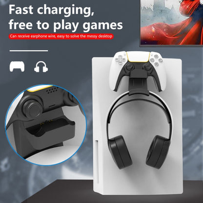iplay HBP-293 For PS5 Suspension Handle Charging Seat Headphone Storage Hook Game Console Hanger(Black) - Charger & Power by iplay | Online Shopping South Africa | PMC Jewellery