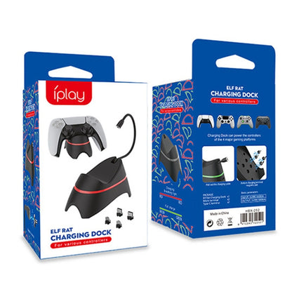 iplay HBX-252 Magnetic Port Gamepad Charger Gaming Accessories for Switch / PS5 / PS4 Slim Pro / X-Box(Black) - Charger & Power by iplay | Online Shopping South Africa | PMC Jewellery