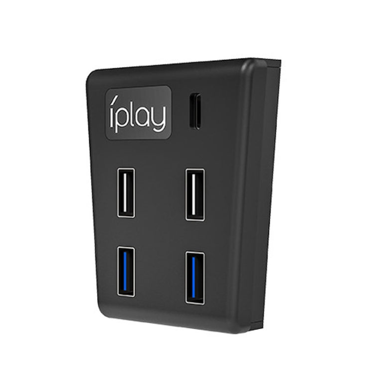 iplay HBP-308 For Sony PS5 5 in 1 Game Console USB3.0 HUB Connection Transmission Extender(Black) - Adapter & Cables by iplay | Online Shopping South Africa | PMC Jewellery