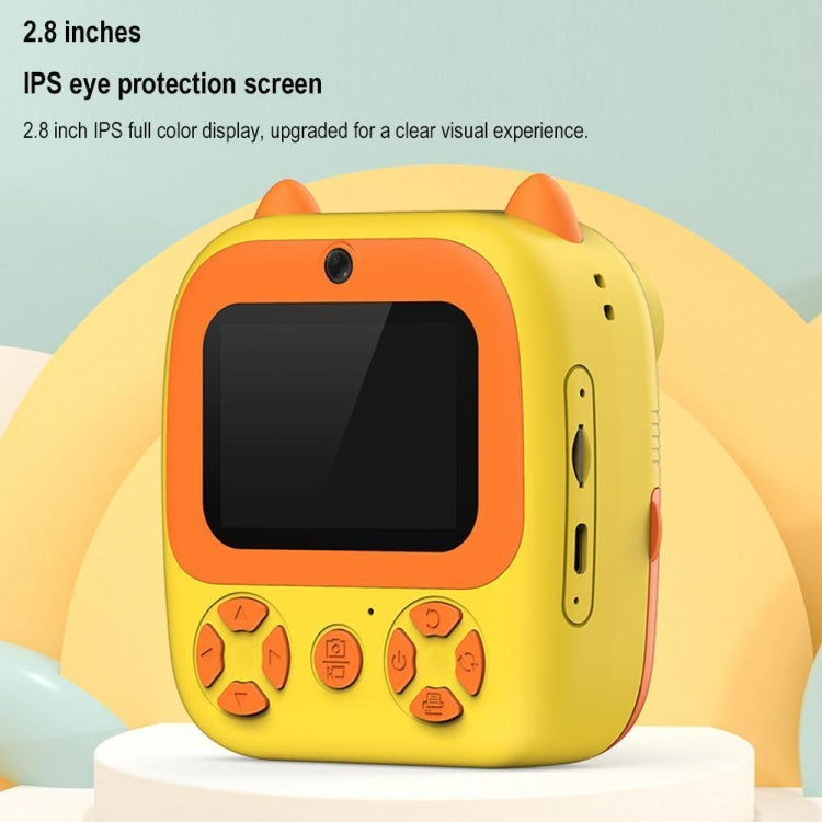 1080P Instant Print Camera 2.8-inch IPS Screen Front and Rear Dual Lens Kids Camera, Spec: Yellow - Children Cameras by PMC Jewellery | Online Shopping South Africa | PMC Jewellery