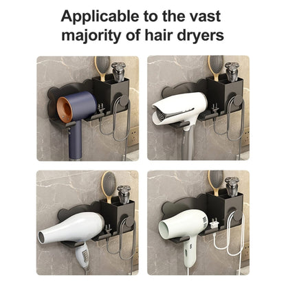 For Dyson Hair Dryer Wall-Mounted Holder Bathroom Shelf Storage Rack, Style: 3pcs Simple  Gray - Hair Dryers & Accessories by PMC Jewellery | Online Shopping South Africa | PMC Jewellery