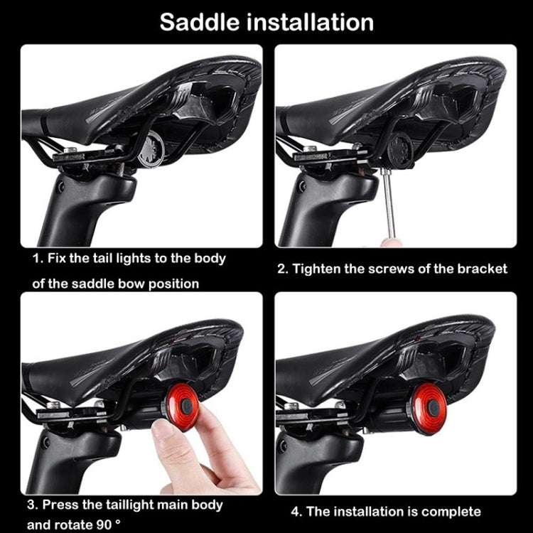 WEST BIKING Bicycle USB Charging Smart Brake Sensor Warning Tail Light(Cushion) - Taillights by WEST BIKING | Online Shopping South Africa | PMC TechLife | Buy Now Pay Later Mobicred
