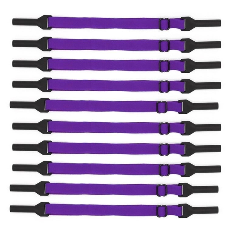 10pcs Long Style Glasses Non-Slip Rope Adjustable Elastic Sports Legs Anti-Drop Fixed Strap(Deep Purple) - Glasses Accessories by PMC Jewellery | Online Shopping South Africa | PMC Jewellery