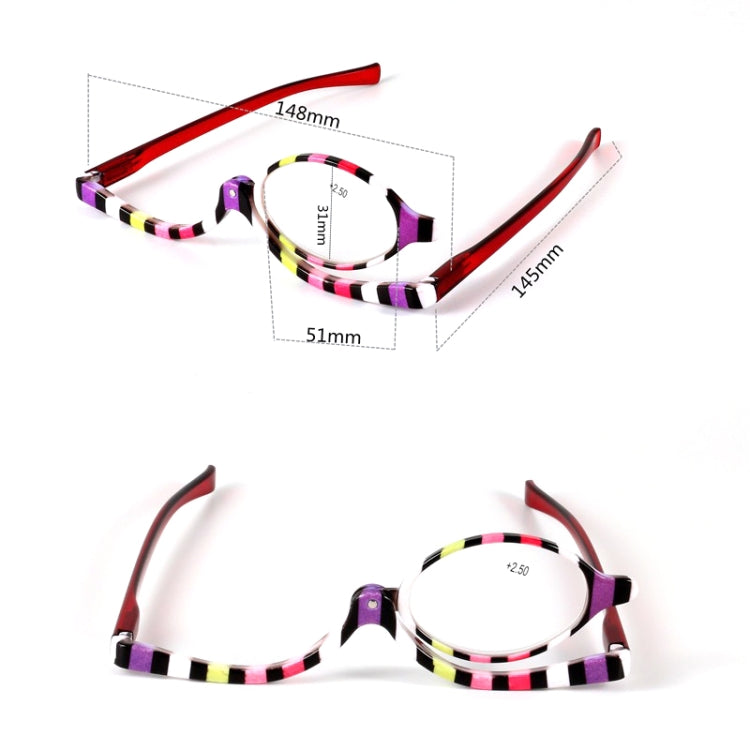 Makeup Presbyopic Glasses Multicolored Rotatable Magnifying Glass Single Piece Reading Glass, Degree: +150 - Presbyopic Glasses by PMC Jewellery | Online Shopping South Africa | PMC Jewellery