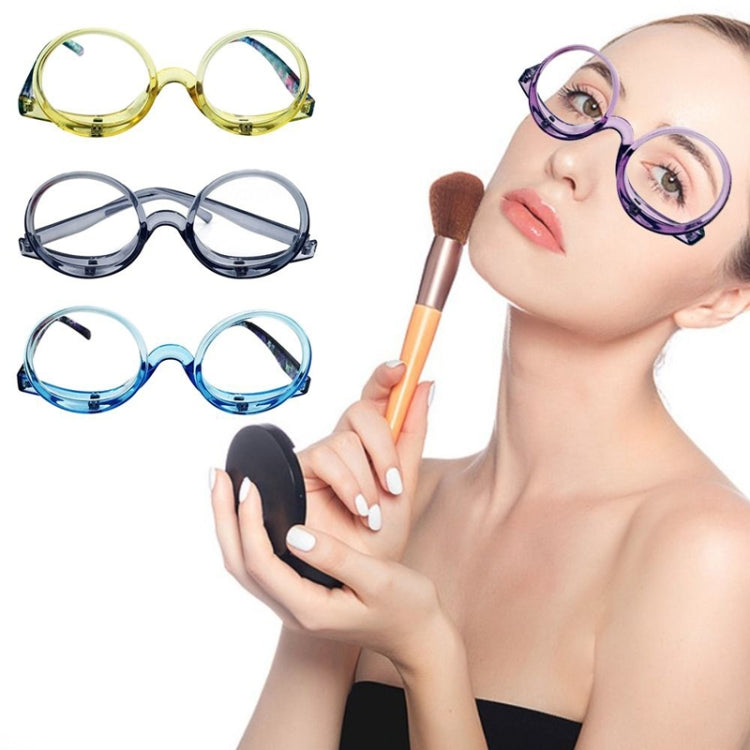 Makeup Magnifying Glass Presbyopic Glasses Flip Swivel Reading Glasses, Degree: +150(Violet Pink) - Presbyopic Glasses by PMC Jewellery | Online Shopping South Africa | PMC Jewellery