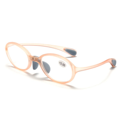 Portable Magnifying Glass Presbyopic Glasses Silicone Anti-Blue Light Reading Glasses, Degree: +200(Light Orange) - Presbyopic Glasses by PMC Jewellery | Online Shopping South Africa | PMC Jewellery