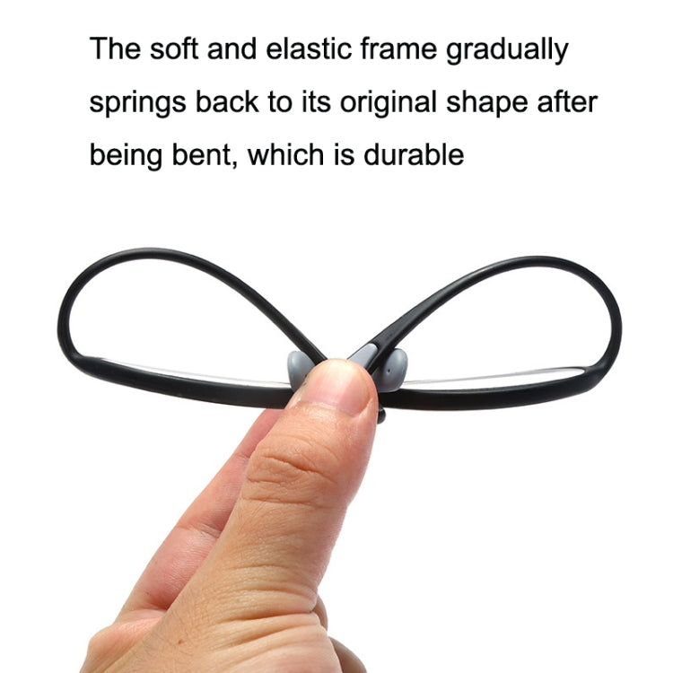 Portable Magnifying Glass Presbyopic Glasses Silicone Anti-Blue Light Reading Glasses, Degree: +200(Pink) - Presbyopic Glasses by PMC Jewellery | Online Shopping South Africa | PMC Jewellery