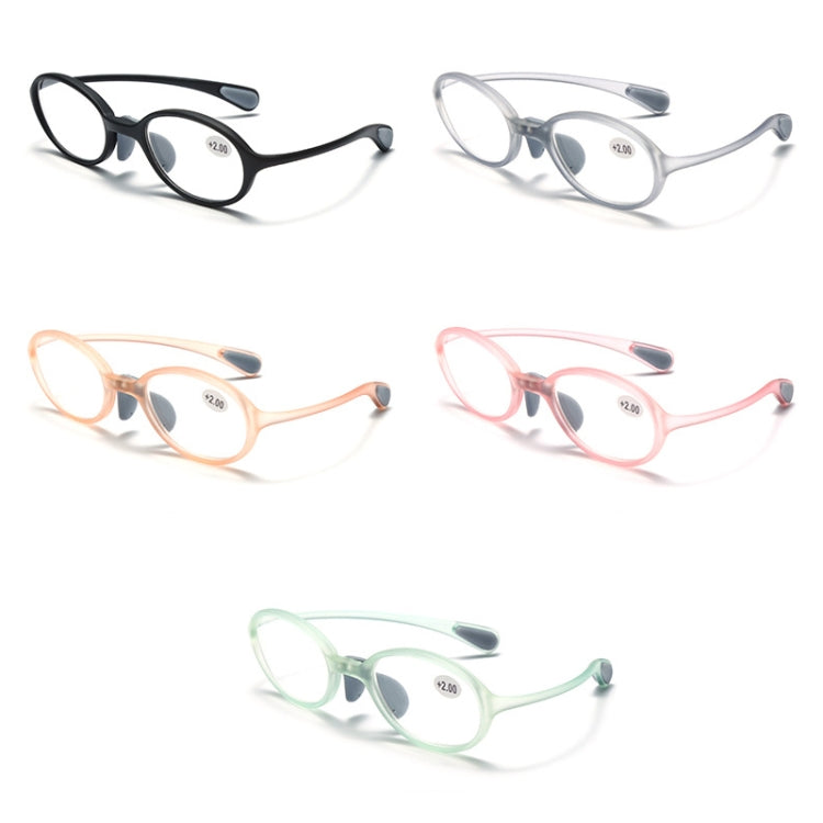 Portable Magnifying Glass Presbyopic Glasses Silicone Anti-Blue Light Reading Glasses, Degree: +200(Light Orange) - Presbyopic Glasses by PMC Jewellery | Online Shopping South Africa | PMC Jewellery