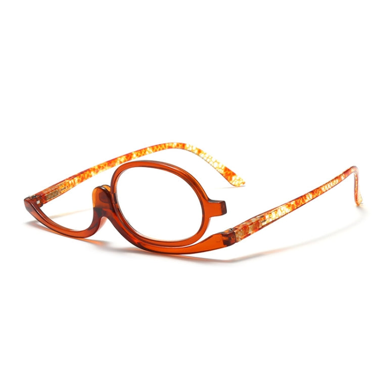 Makeup Presbyopic Glasses Monolithic Reading Glass Magnifying Glass, Degree: +100(Tea Color) - Presbyopic Glasses by PMC Jewellery | Online Shopping South Africa | PMC Jewellery