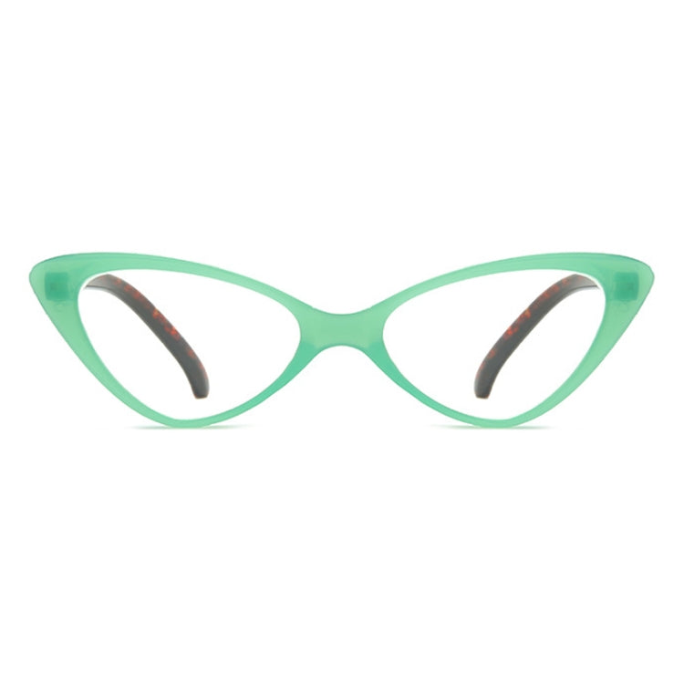 Street Stall Triangular Cat Eye Presbyopic Glasses, Degree: +250(Light Green) - Presbyopic Glasses by PMC Jewellery | Online Shopping South Africa | PMC Jewellery