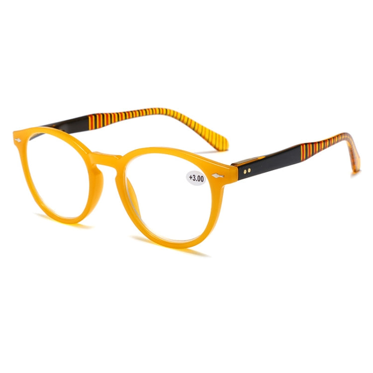 Retro Flexible Durable Portability HD Presbyopic Glasses +150(Yellow) - Presbyopic Glasses by PMC Jewellery | Online Shopping South Africa | PMC Jewellery