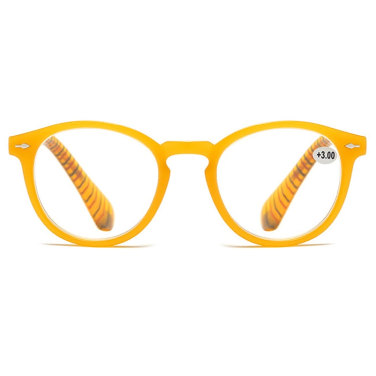 Retro Flexible Durable Portability HD Presbyopic Glasses +150(Yellow) - Presbyopic Glasses by PMC Jewellery | Online Shopping South Africa | PMC Jewellery