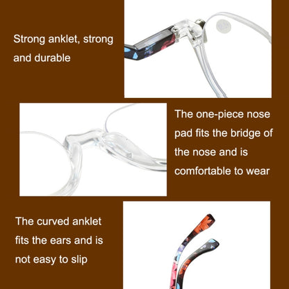 Retro Flexible Durable Portability HD Presbyopic Glasses +400(Beanflower) - Presbyopic Glasses by PMC Jewellery | Online Shopping South Africa | PMC Jewellery