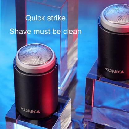 KONKA Mini Portable Razor Outdoor Waterproof Men Razor, Color: Black+3 Knife Head - Electric Shavers by KONKA | Online Shopping South Africa | PMC Jewellery