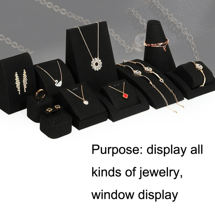 Black Microfiber Necklace Ring Jewelry Display Live Jewelry Prop Rack Set 8 - Jewelry Storages by PMC Jewellery | Online Shopping South Africa | PMC Jewellery