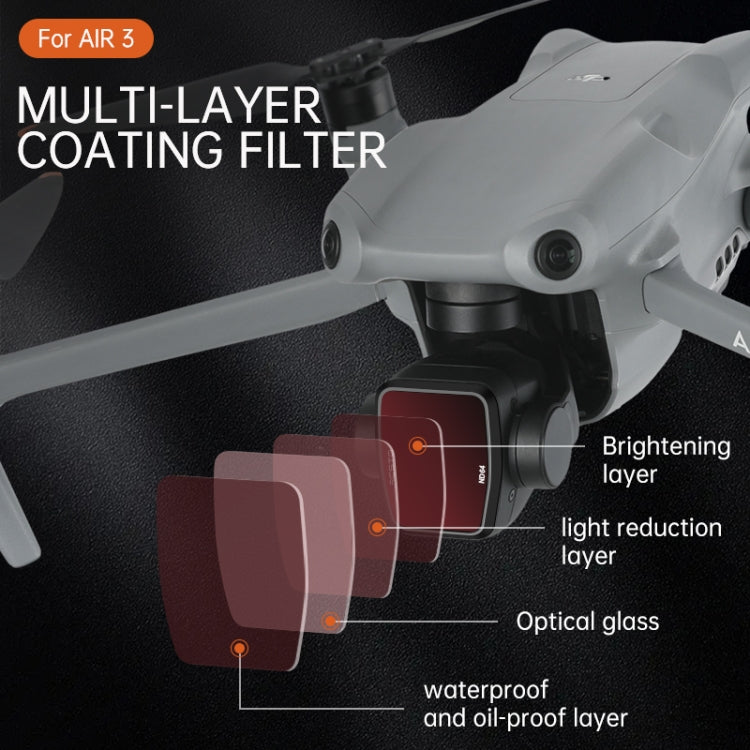 For DJI Air 3 RCSTQ Multi-Layer Coating Waterproof  Filter, Spec: NDL-PL16 - Lens Filter by RCSTQ | Online Shopping South Africa | PMC Jewellery | Buy Now Pay Later Mobicred