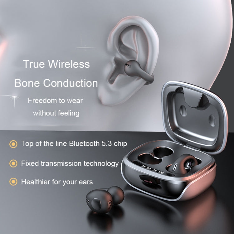 JX80 TWS Wireless Bone Conduction Clip-On Ear Noise Reduction Bluetooth Headset(Purple) - TWS Earphone by PMC Jewellery | Online Shopping South Africa | PMC Jewellery