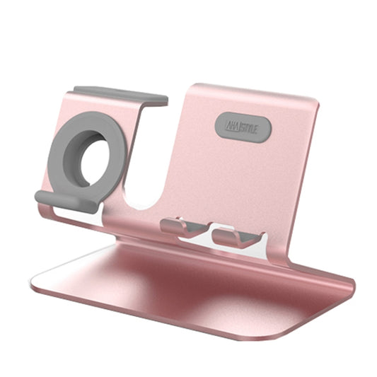 For IPhone / AirPods / Apple Watch Series AhaStyle 3 In 1 Aluminum Alloy Stand(Rose Gold) - Desktop Holder by AhaStyle | Online Shopping South Africa | PMC Jewellery