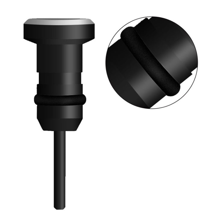 3.5mm Universal Metal Dust Plug Headset Plug Card Needle(Black) - Anti-dust & Ear Caps by PMC TechLife | Online Shopping South Africa | PMC TechLife | Buy Now Pay Later Mobicred